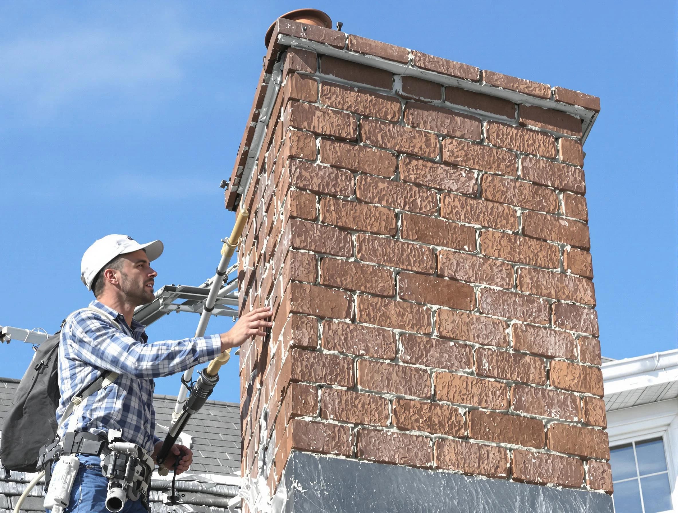Brickwork for a chimney rebuild by Mableton Chimney Sweep in Mableton, GA