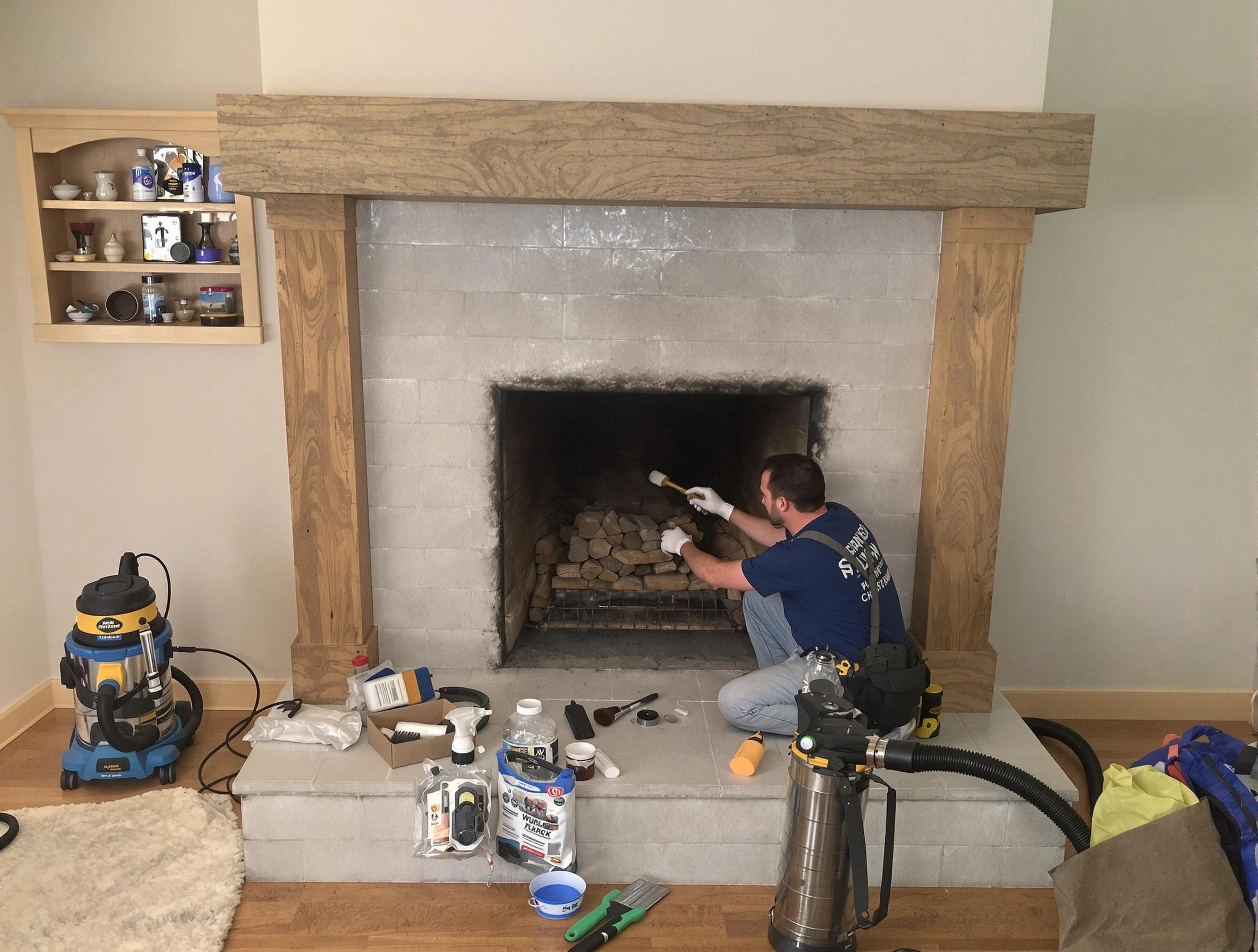 Detailed creosote removal process by Mableton Chimney Sweep in Mableton, GA
