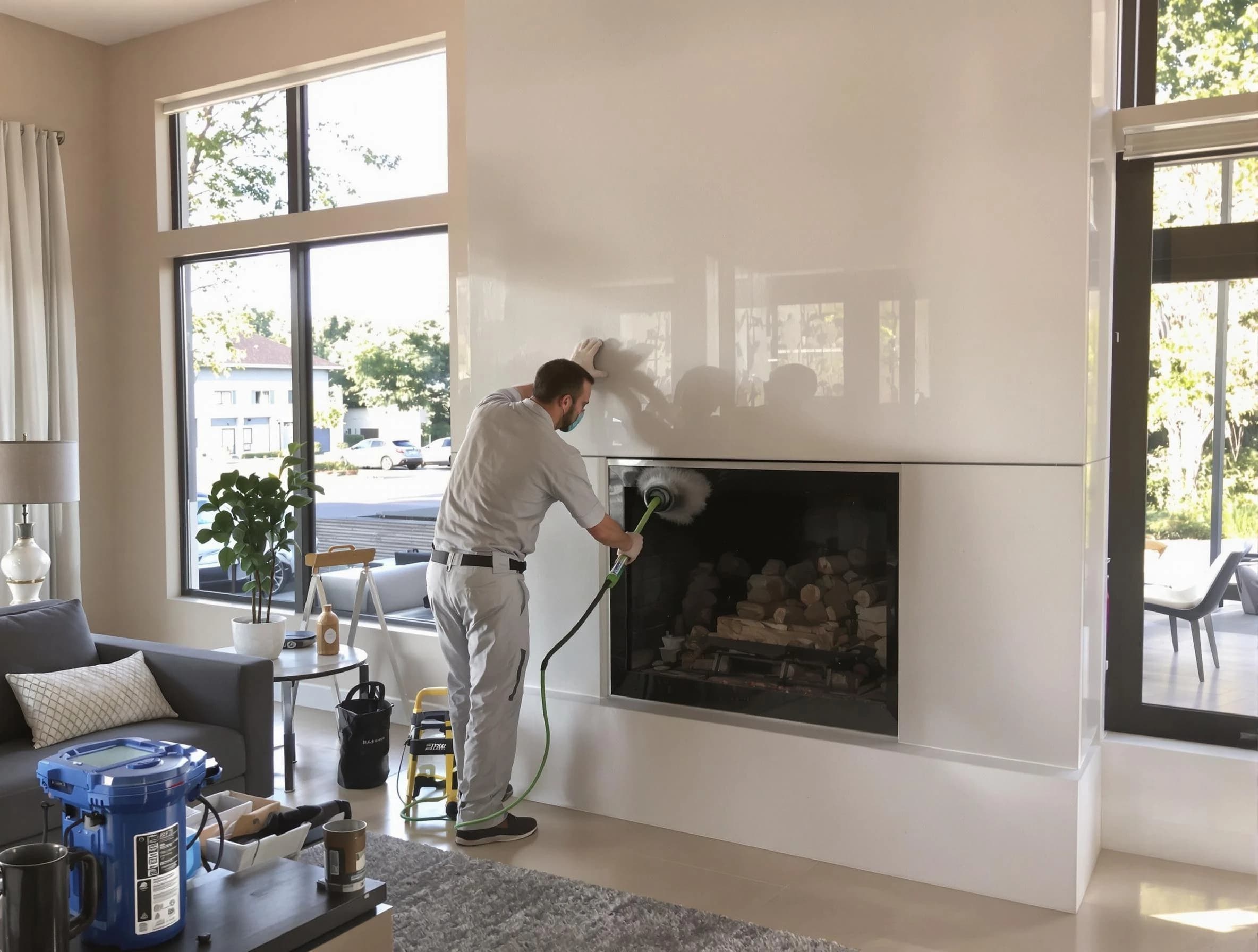 Mableton Chimney Sweep performing thorough soot removal in Mableton, GA