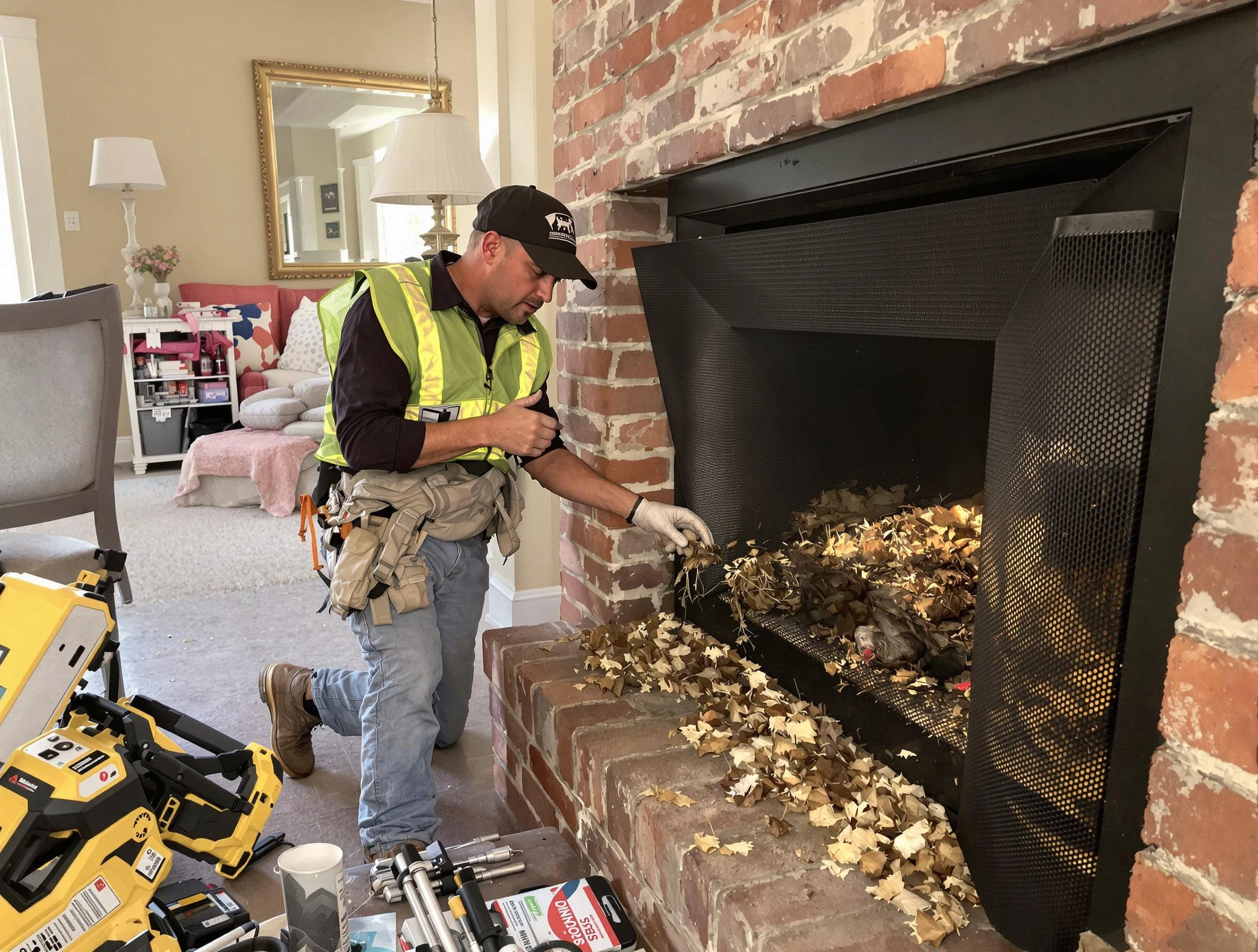 Safe screening installation by Mableton Chimney Sweep in Mableton, GA