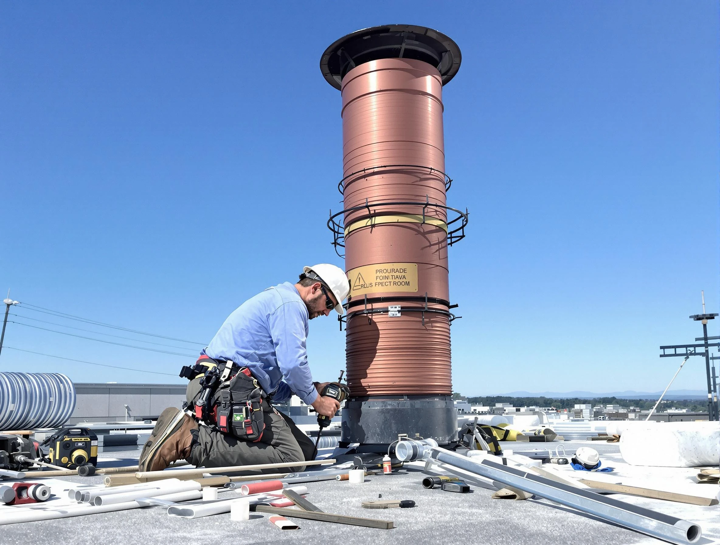 Installed chimney liner by Mableton Chimney Sweep in Mableton, GA