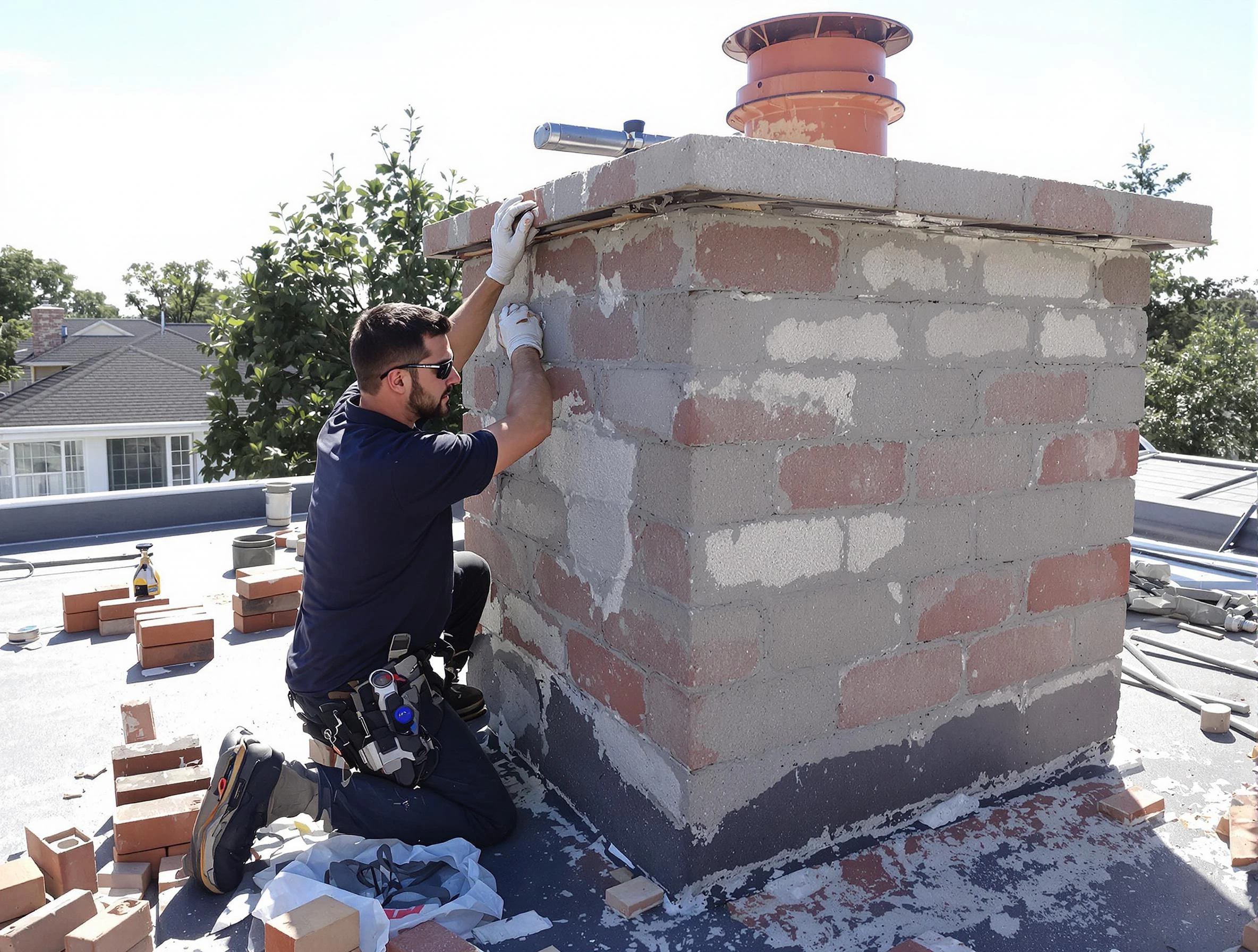 Advanced chimney repair process by Mableton Chimney Sweep in Mableton, GA