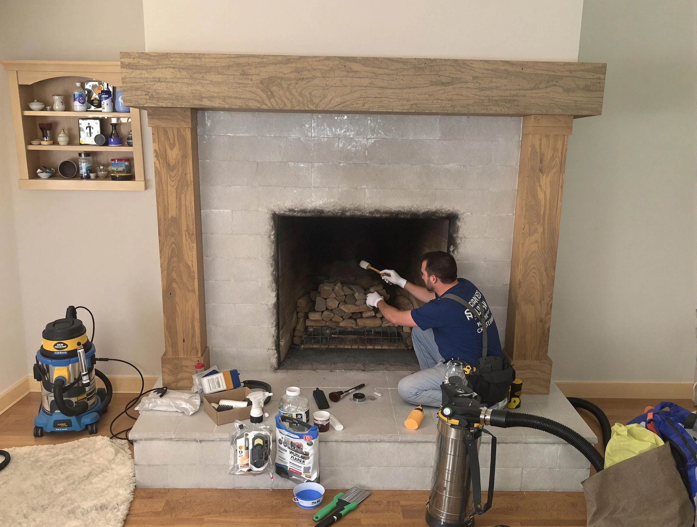 Detailed creosote removal process by Mableton Chimney Sweep in Mableton, GA